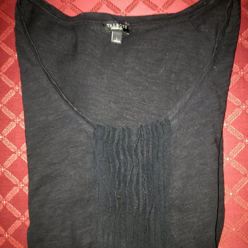 Talbots Black Short Sleeve Tee